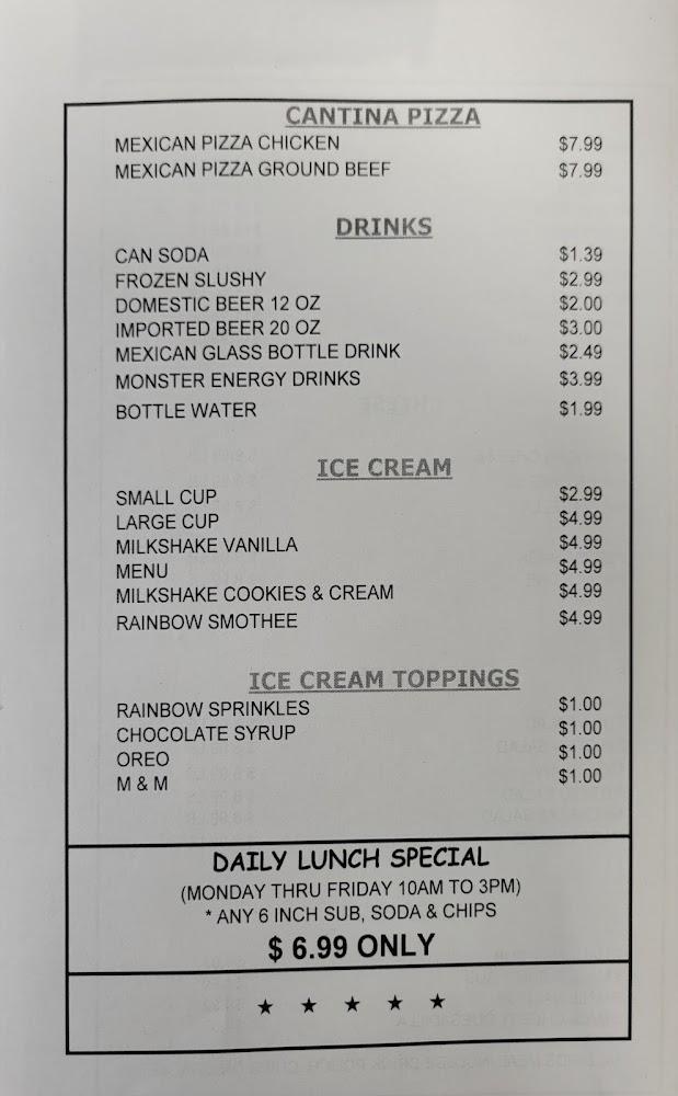 Cantina Restaurant Menu image 3